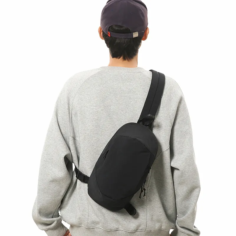 GOBLIN SHARKS 1759 Nylon Backpack Sling Bag Regular Unisex Grey/Black/Orange-9