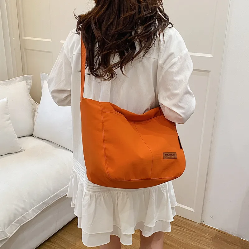 GOBLIN SHARKS 1759 Composite Cloth Crossbody Bag Medium Size Unisex White/Black/Orange/Green-18