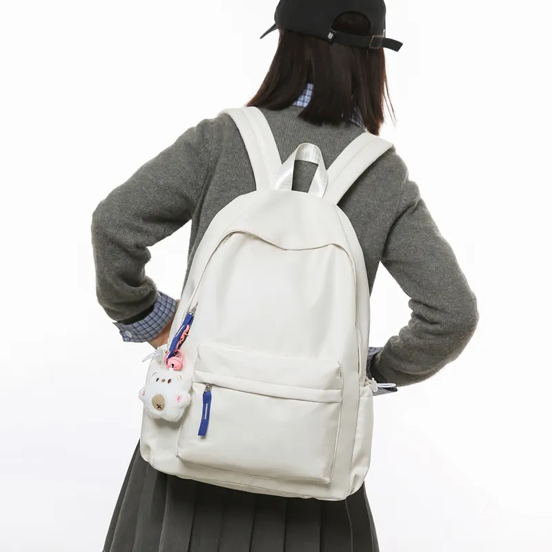 GOBLIN SHARKS 1759 Nylon Backpack Unisex Black/White/Beige Yellow/Green/Blue/Gray-9
