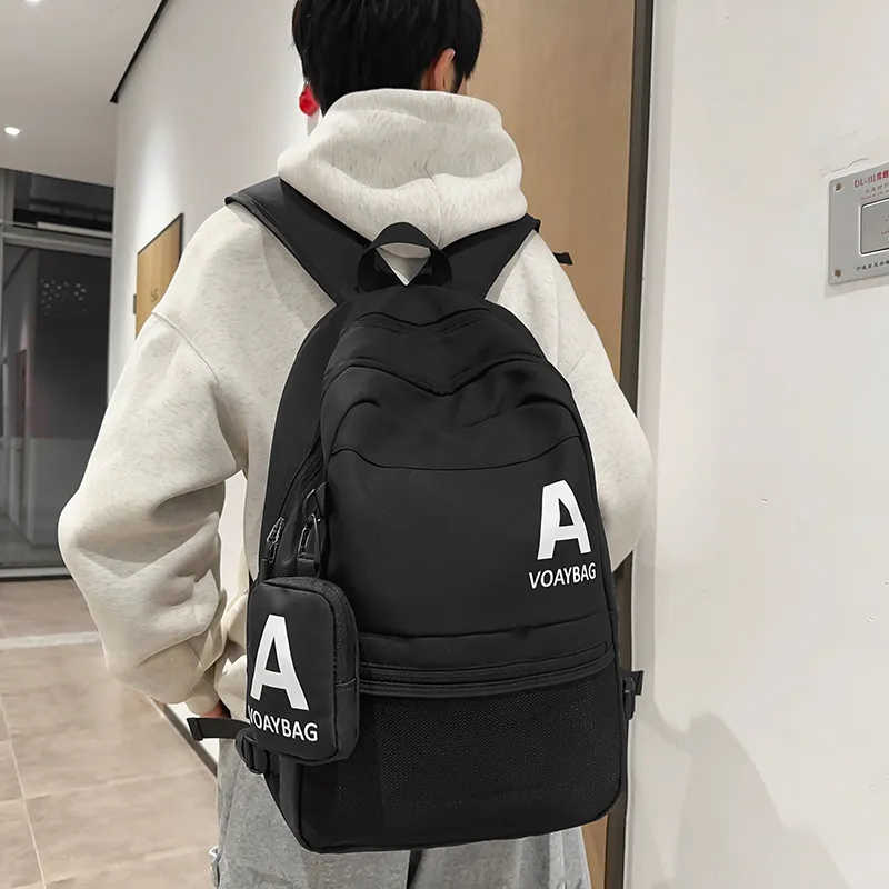 GOBLIN SHARKS 1759 Nylon Backpack Regular Unisex Black/White/Gray/Khaki-3