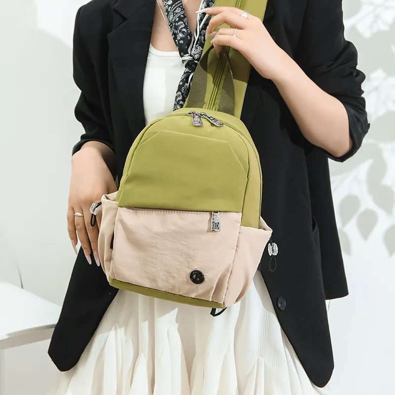 GOBLIN SHARKS 1759 Nylon Fabric Backpack Regular Unisex Green/Black-2