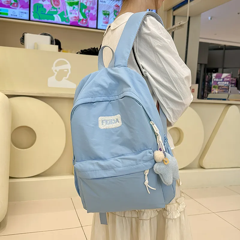 GOBLIN SHARKS 1759 Nylon Backpack Regular Unisex White/Black/Pink/Blue/Yellow-20