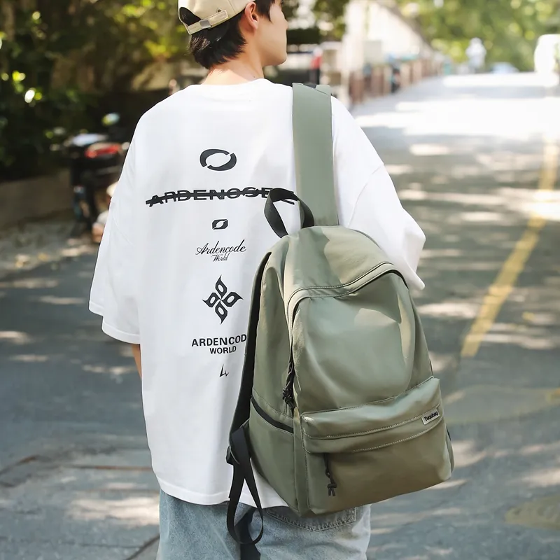 GOBLIN SHARKS 1759 Nylon Backpack Regular Unisex Black/White/Blue/Gray/Khaki/Green-43