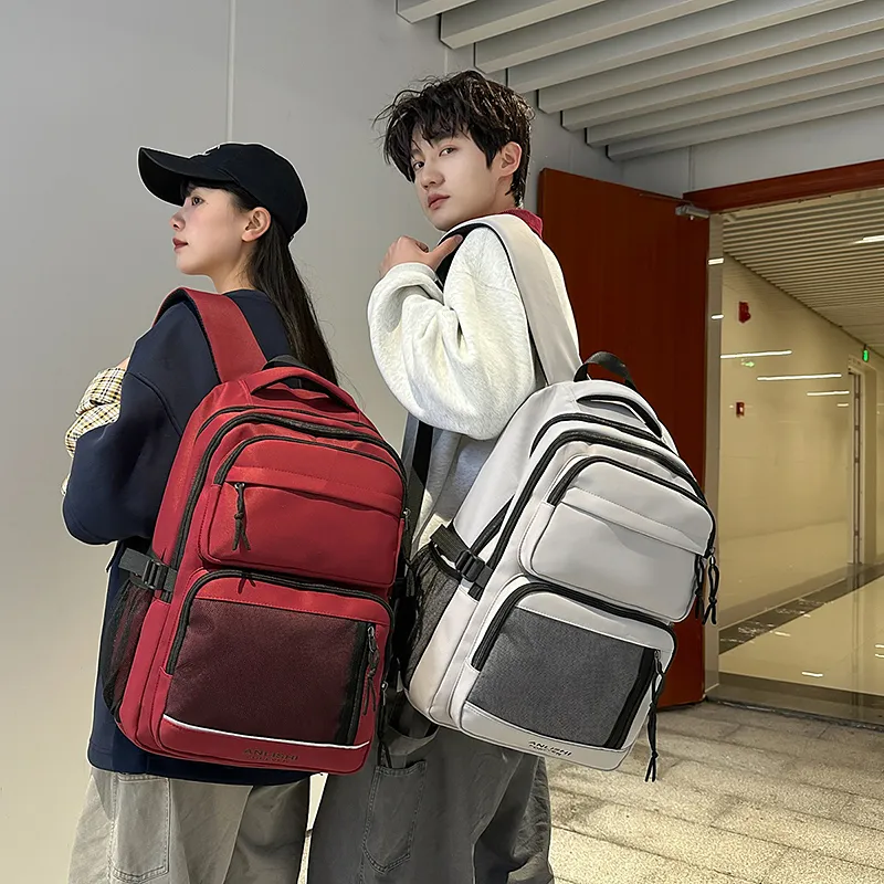 GOBLIN SHARKS 1759 Nylon Backpack Regular Unisex White/Black/Gray/Red-25