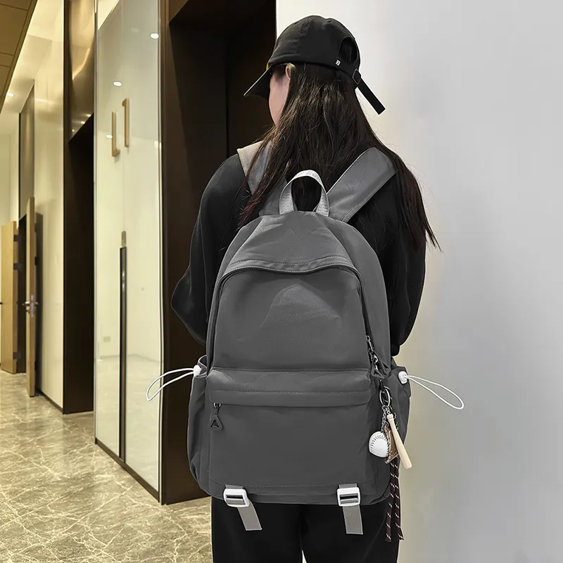 GOBLIN SHARKS 1759 Nylon Backpack Regular Unisex Red/Black/White/Khaki/Gray-26
