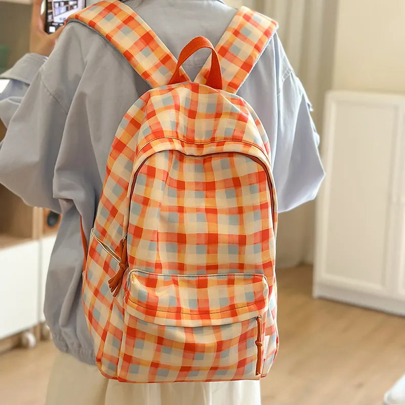 GOBLIN SHARKS 1759 Nylon Backpack Regular Unisex Blue/Green/Orange/Red Green-10