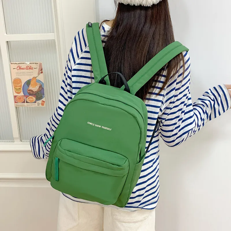 GOBLIN SHARKS 1759 Nylon Fabric Backpack Unisex Blue/Yellow/Pea Green/Green/Purple/Black-49