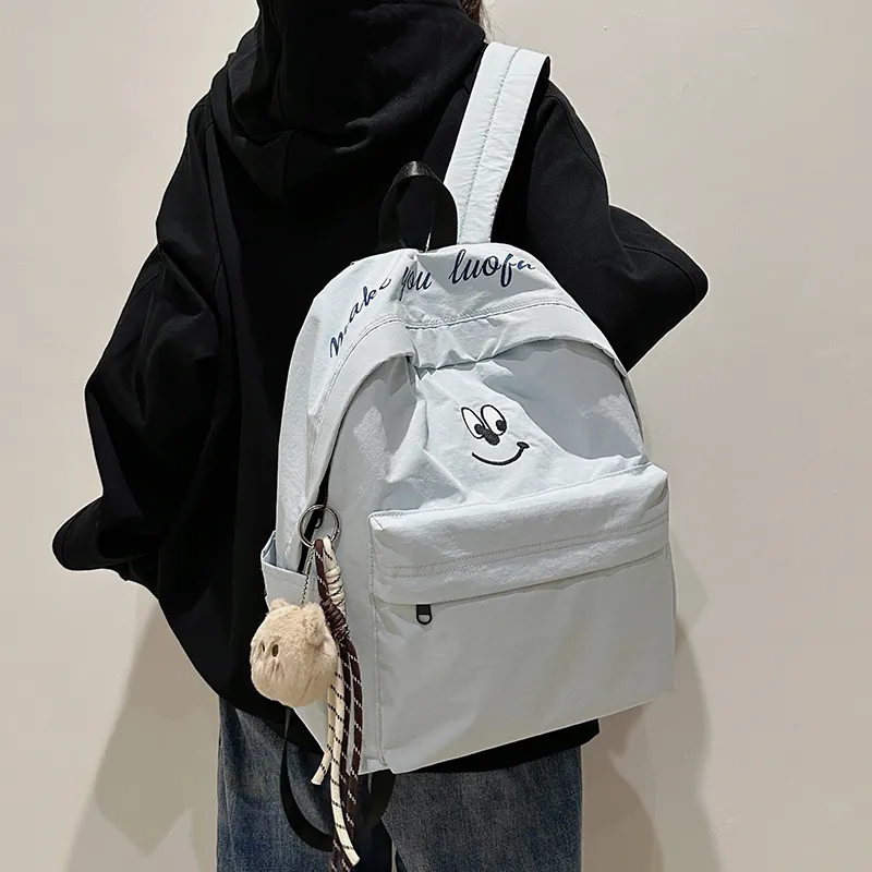 GOBLIN SHARKS 1759 Nylon Backpack Regular Unisex White/Blue/Brown/Black-9