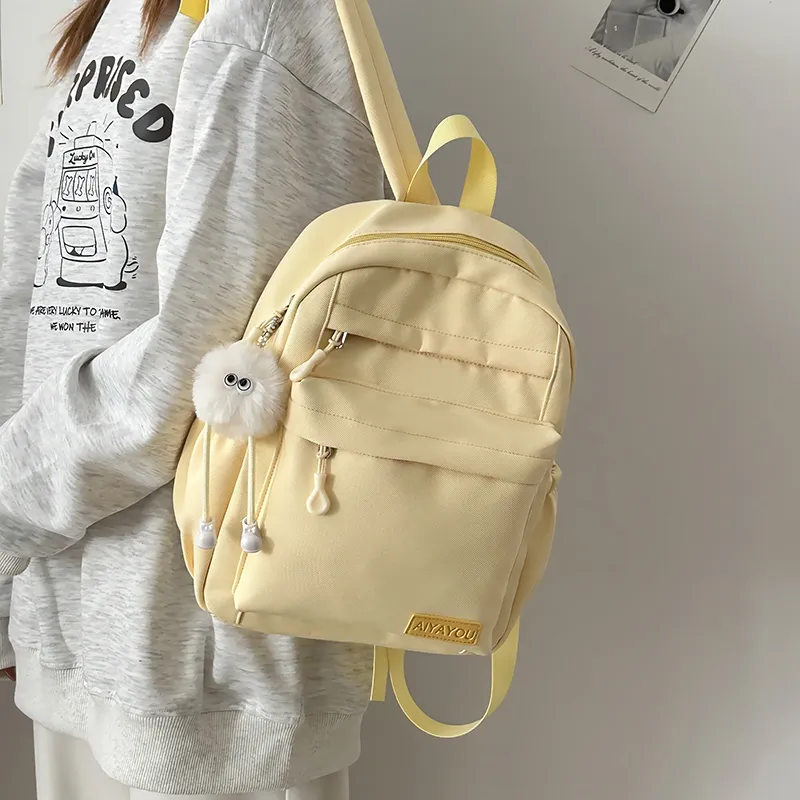 GOBLIN SHARKS 1759 Nylon Backpack Regular Unisex White/Black/Pink/Blue/Yellow/Green-27