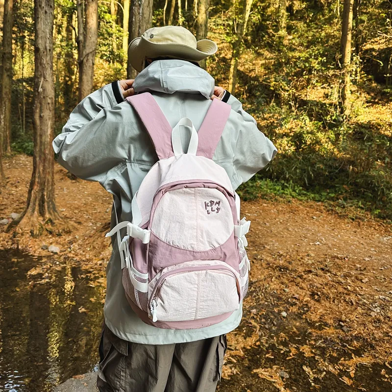 GOBLIN SHARKS 1759 Nylon Backpack Regular Unisex Gray/Black/Pink/Blue-15