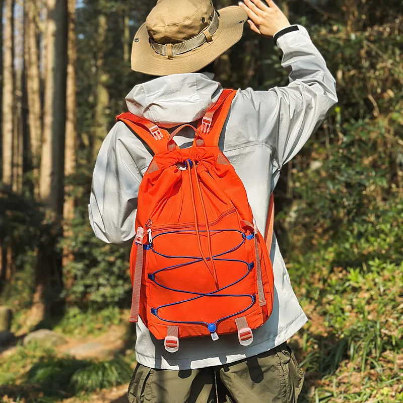 GOBLIN SHARKS 1759 Nylon Backpack Regular Unisex Orange/White/Black/Blue/Green-4