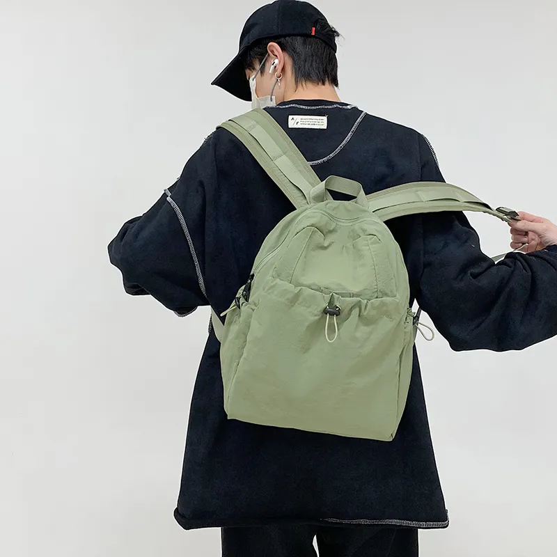 GOBLIN SHARKS 1759 Canvas Backpack Regular Unisex White/Green/Black/Khaki-7