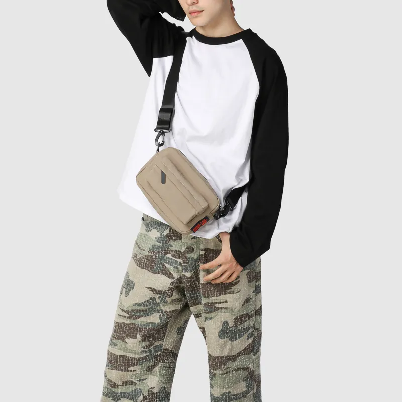 GOBLIN SHARKS 1759 Nylon Backpack Crossbody Bag Regular Unisex Black/Green/Brown/Gray-25