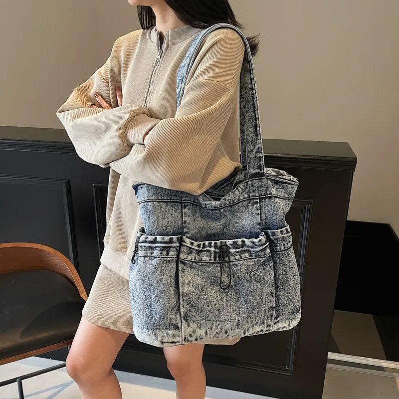 GOBLIN SHARKS 1759 Denim Shoulder Bag Regular Unisex Black/Blue-7