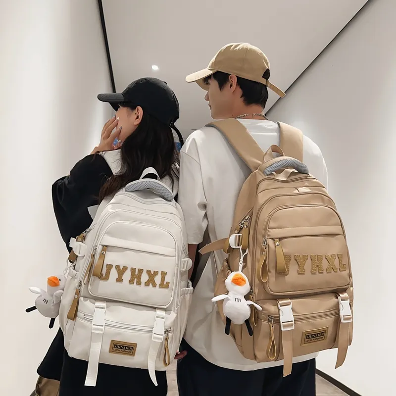 GOBLIN SHARKS 1759 Nylon Backpack Large Size Unisex Black/White/Red/Green/Khaki-9