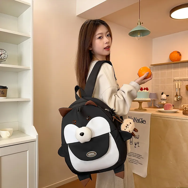GOBLIN SHARKS 1759 Nylon Backpack Regular Unisex Khaki/Orange/Black-16