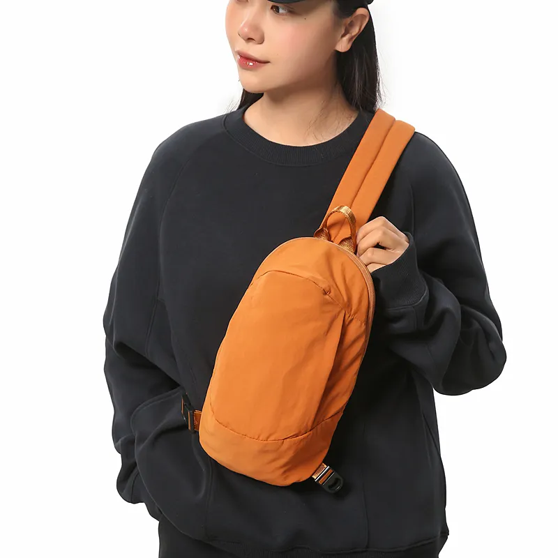 GOBLIN SHARKS 1759 Nylon Backpack Sling Bag Regular Unisex Grey/Black/Orange-15