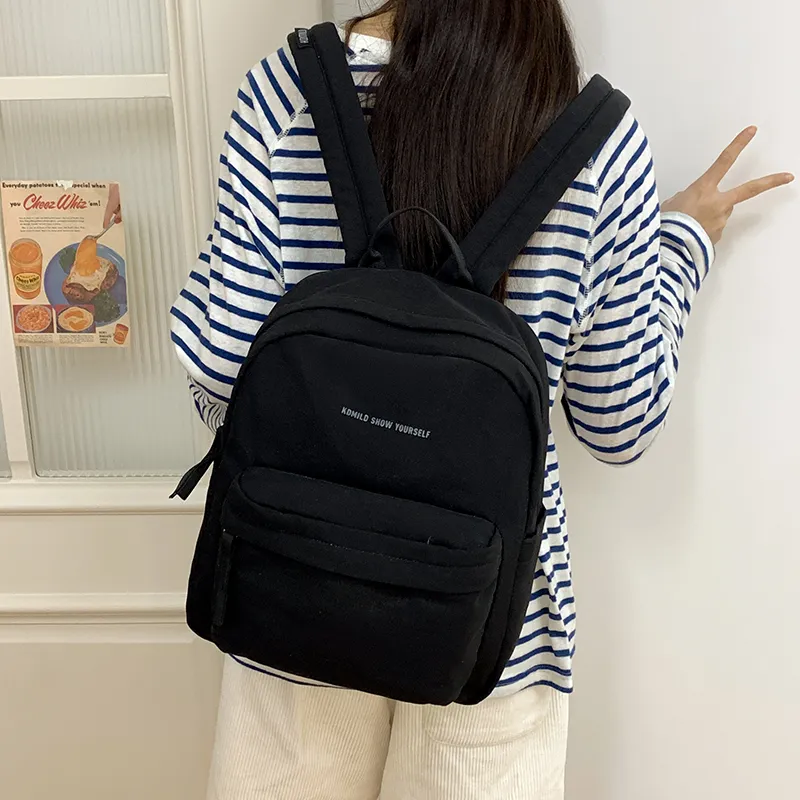 GOBLIN SHARKS 1759 Nylon Fabric Backpack Unisex Blue/Yellow/Pea Green/Green/Purple/Black-59