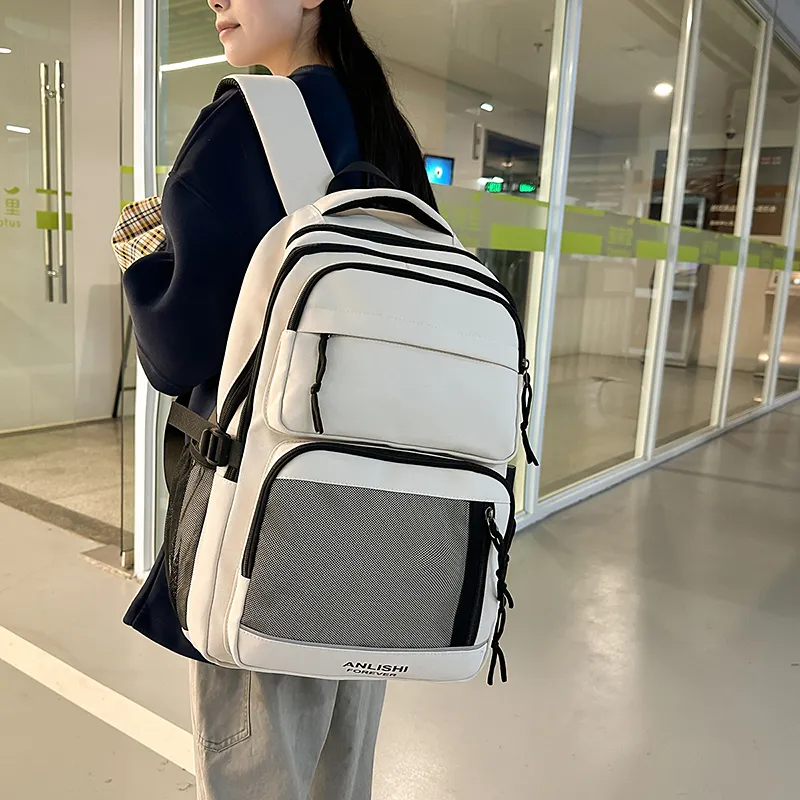 GOBLIN SHARKS 1759 Nylon Backpack Regular Unisex White/Black/Gray/Red-1
