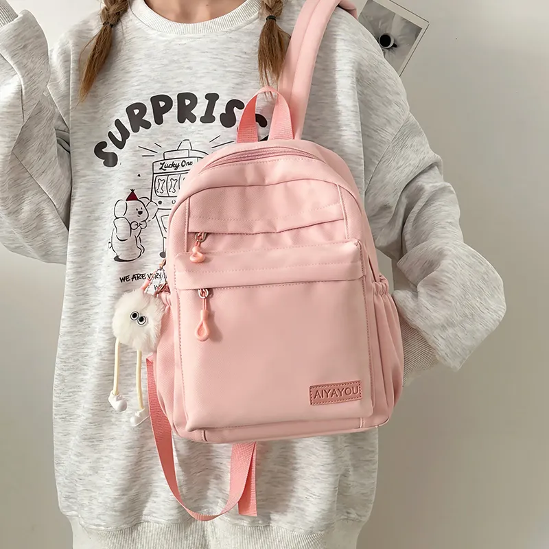 GOBLIN SHARKS 1759 Nylon Backpack Regular Unisex White/Black/Pink/Blue/Yellow/Green-14