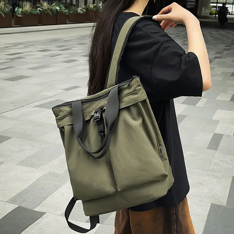 GOBLIN SHARKS 1759 Nylon Backpack Double Shoulder Bag Regular Unisex Multicolor-18