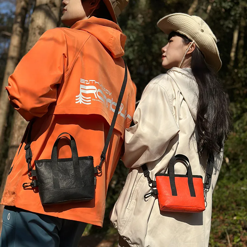 GOBLIN SHARKS 1759 DuPont Paper Shoulder Bag Regular Unisex Black/Silver/Orange/Khaki/Green-5