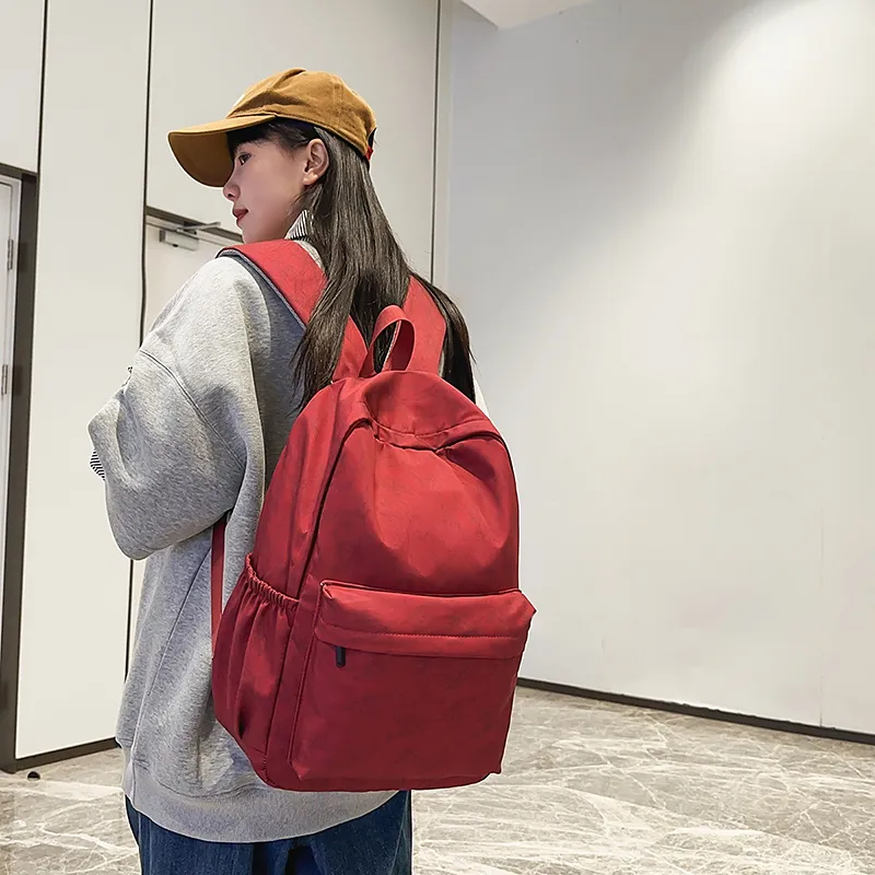GOBLIN SHARKS 1759 Nylon Backpack Large Size Unisex White/Black/Green/Red-14