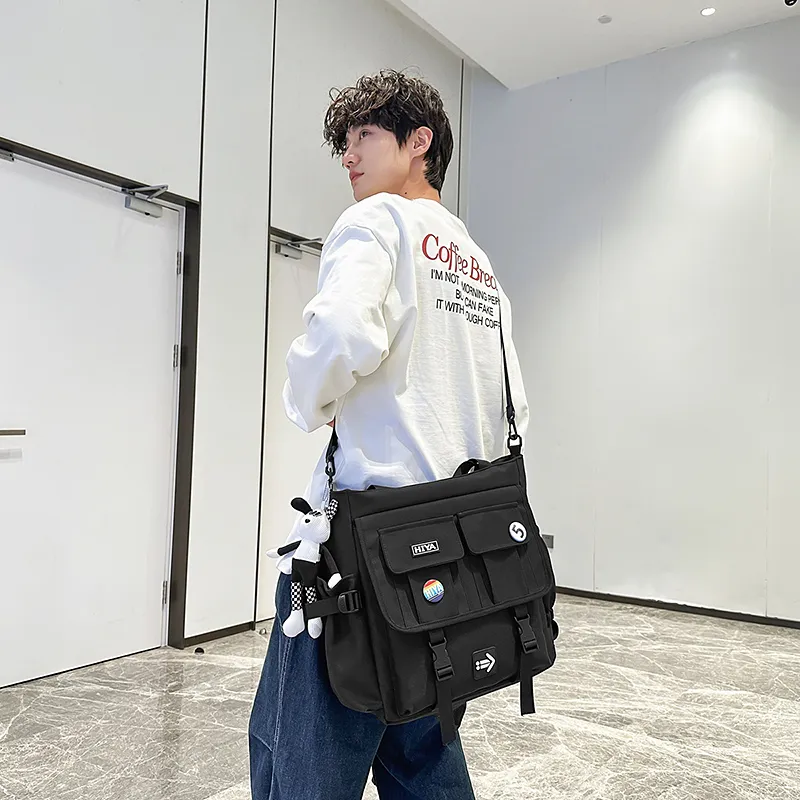 GOBLIN SHARKS 1759 Nylon Shoulder Bag Regular Unisex White/Black/Gray/Khaki/Blue-10