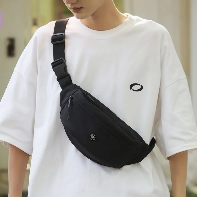 GOBLIN SHARKS 1759 Nylon One Shoulder Crossbody Backpack Sling Bags Regular Unisex Gray/Black/Khaki/Green-8