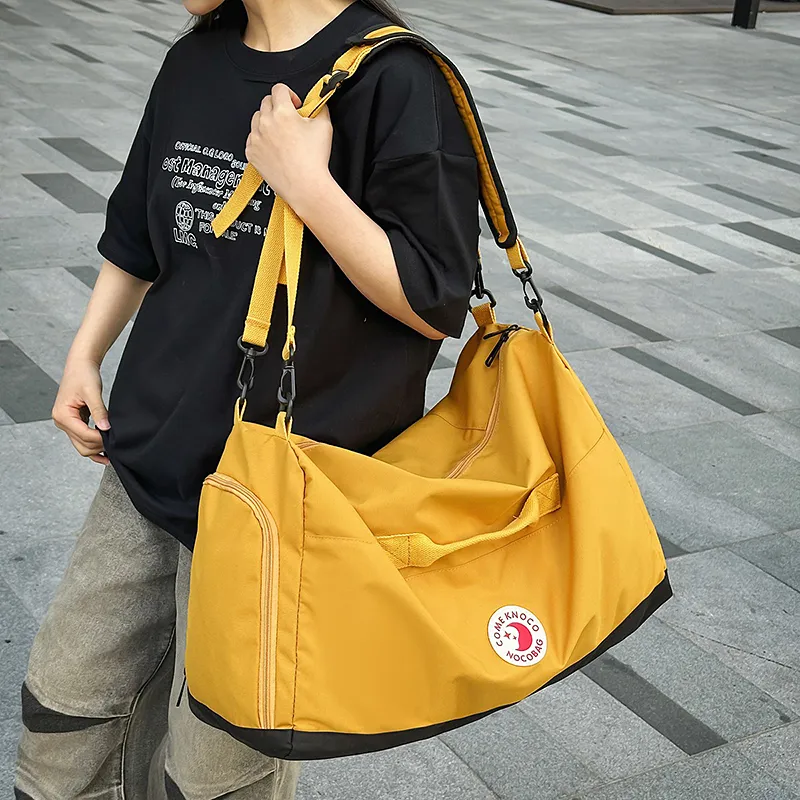 GOBLIN SHARKS 1759 Nylon Backpack Travel Bag Unisex Yellow/Black/Green/Gray-5