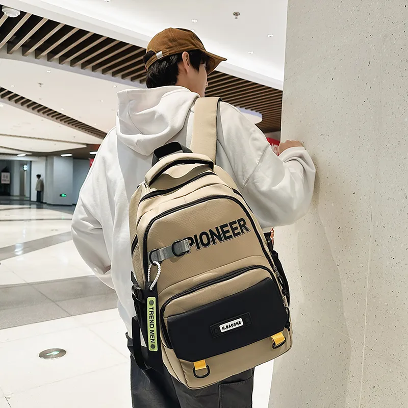 GOBLIN SHARKS 1759 Nylon Backpack Regular Unisex Black/Green/Khaki/Light Gray/Dark Gray-12