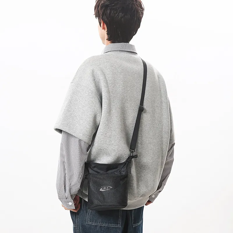 GOBLIN SHARKS 1759 Nylon Backpack, Crossbody Bag Regular Unisex Black/Khaki/Green/Red/Yellow-2