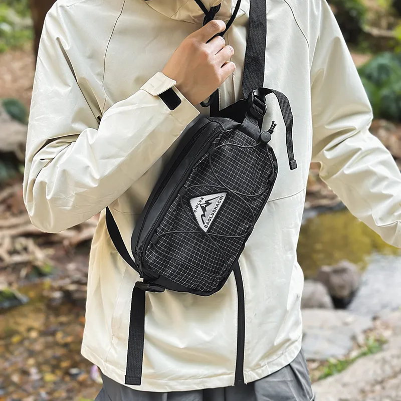 GOBLIN SHARKS 1759 Oxford Backpack Fanny Pack Regular Unisex Black/Gray/Green-2