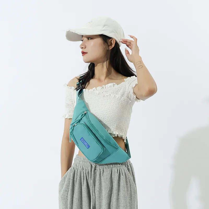 GOBLIN SHARKS 1759 Nylon Fanny Pack Unisex White/Black/Pink/Orange/Lake Blue/Green-29