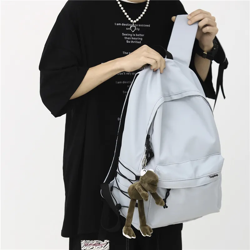 GOBLIN SHARKS 1759 Nylon Backpack Regular Unisex Black/White/Blue/Gray/Khaki/Green-21