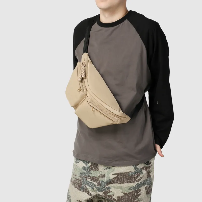GOBLIN SHARKS 1759 Nylon Fanny Pack Regular Unisex Ecru/Black/Khaki-16