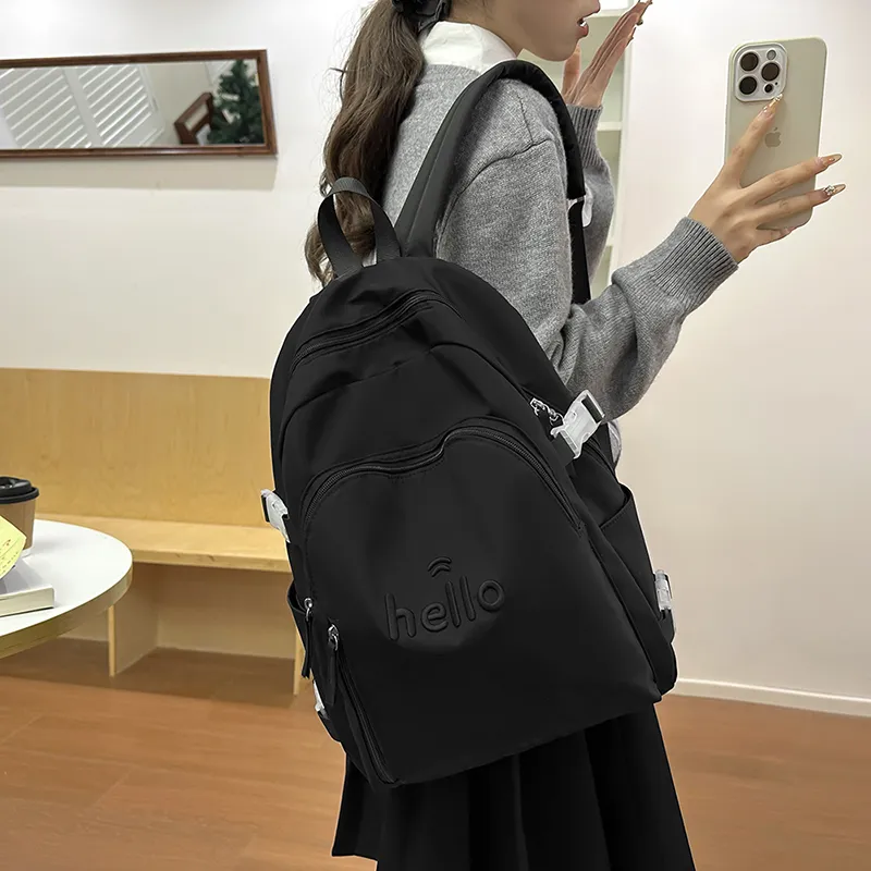 GOBLIN SHARKS 1759 Nylon Backpack Small Size Unisex White/Black/Blue/Green/Yellow-37