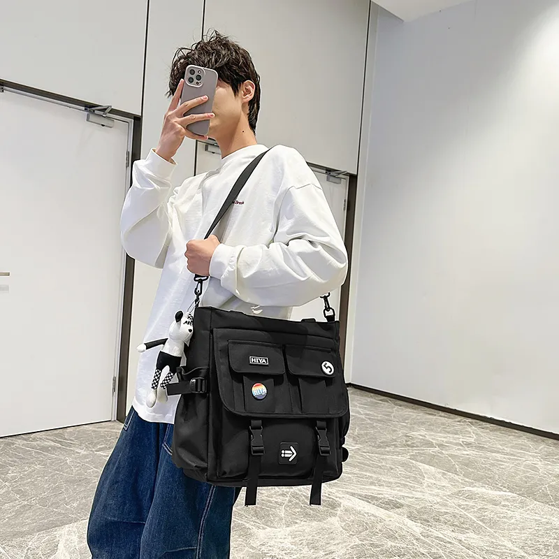 GOBLIN SHARKS 1759 Nylon Shoulder Bag Regular Unisex White/Black/Gray/Khaki/Blue-9