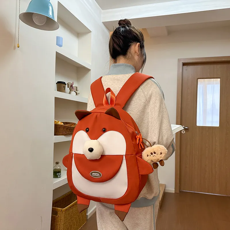 GOBLIN SHARKS 1759 Nylon Backpack Regular Unisex Khaki/Orange/Black-10