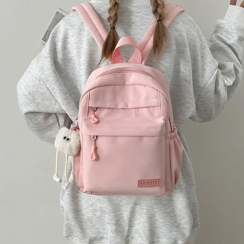 GOBLIN SHARKS 1759 Nylon Backpack Regular Unisex White/Black/Pink/Blue/Yellow/Green-12