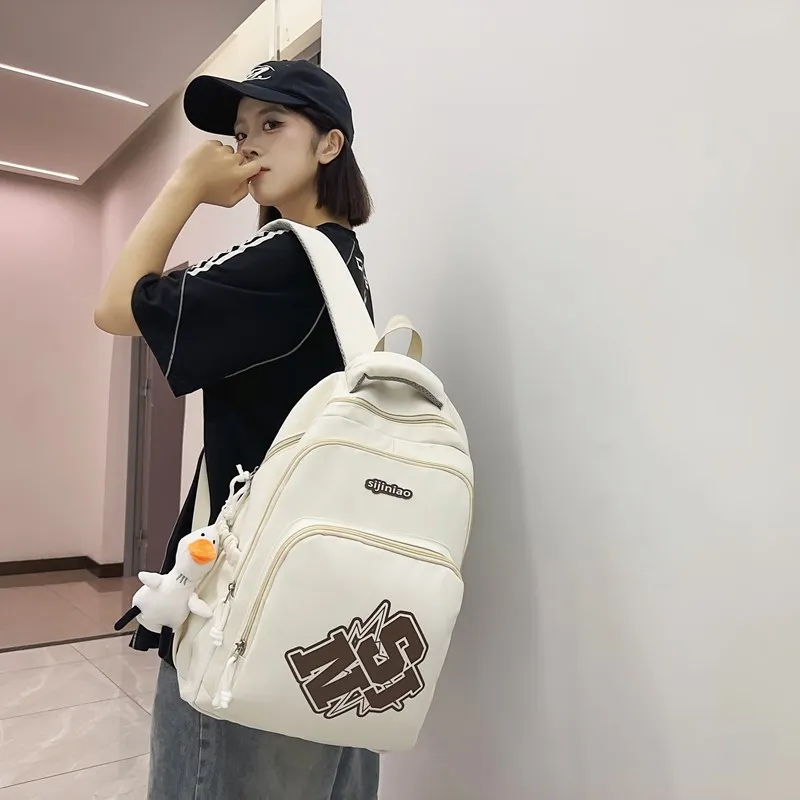 GOBLIN SHARKS 1759 Nylon Backpack Regular Unisex White Black Blue Pink Red-3