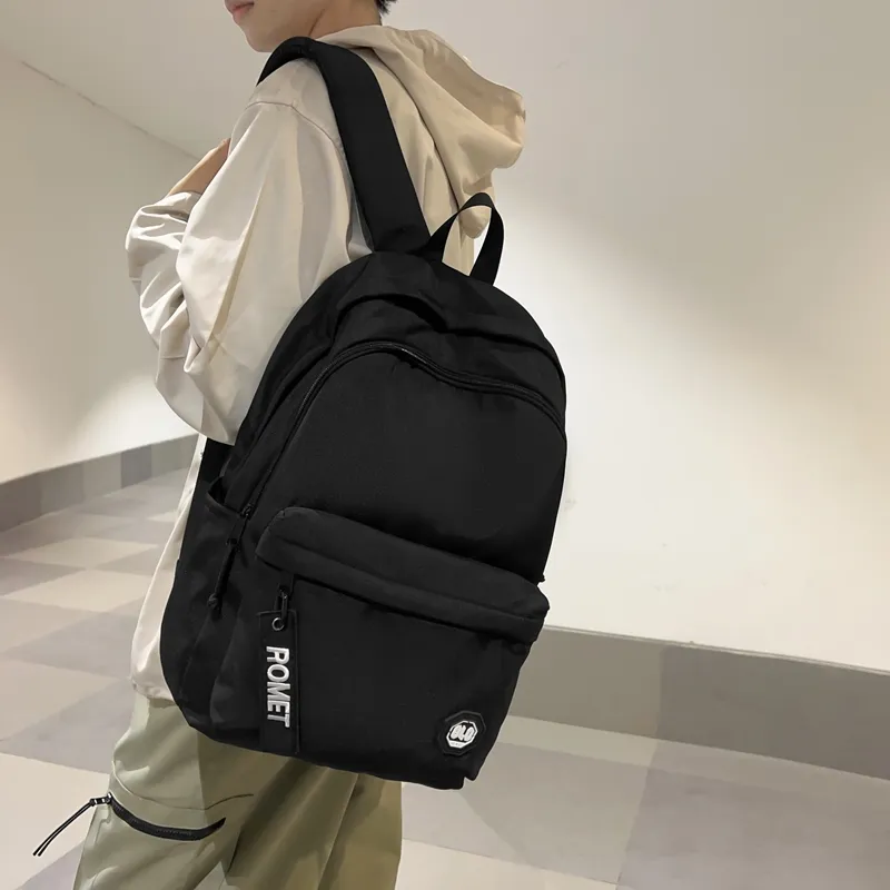 GOBLIN SHARKS 1759 Nylon Backpack Large Size Unisex White/Black/Khaki/Gray-11