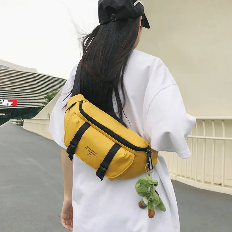 GOBLIN SHARKS 1759 Nylon Sling Bag Regular Unisex Black/Yellow/Green/Blue/Burgundy-6