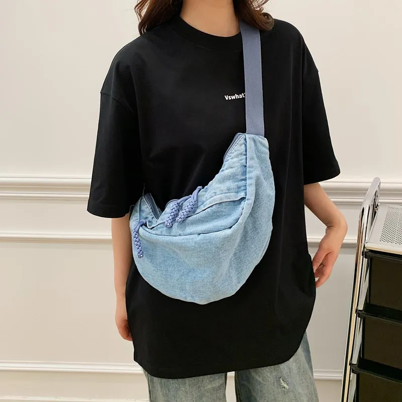 GOBLIN SHARKS 1759 Denim Shoulder Bag Regular Unisex Black/Blue-10