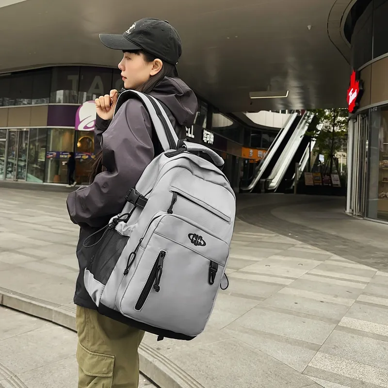 GOBLIN SHARKS 1759 Nylon Backpack Regular Unisex White/Black/Gray/Khaki-13