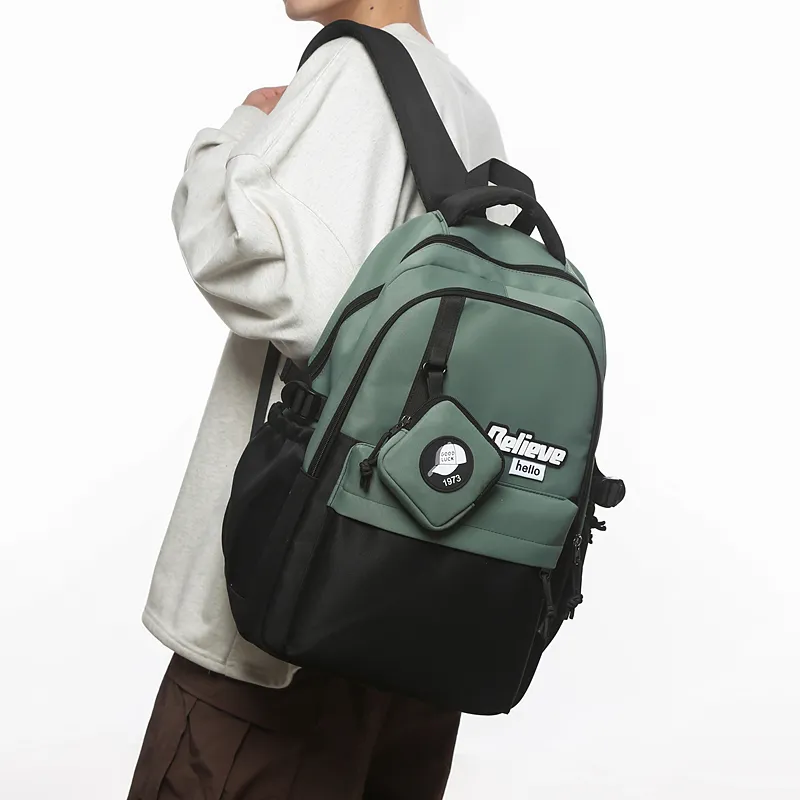 GOBLIN SHARKS 1759 Nylon Backpack Regular Unisex Khaki/White/Gray/Black/Green-25