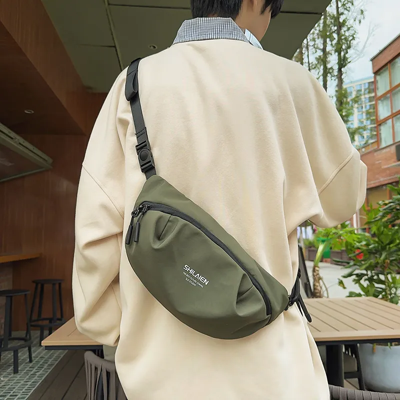 GOBLIN SHARKS 1759 Nylon Sling Bag Regular Unisex White/Black/Orange/Green/Gray-19