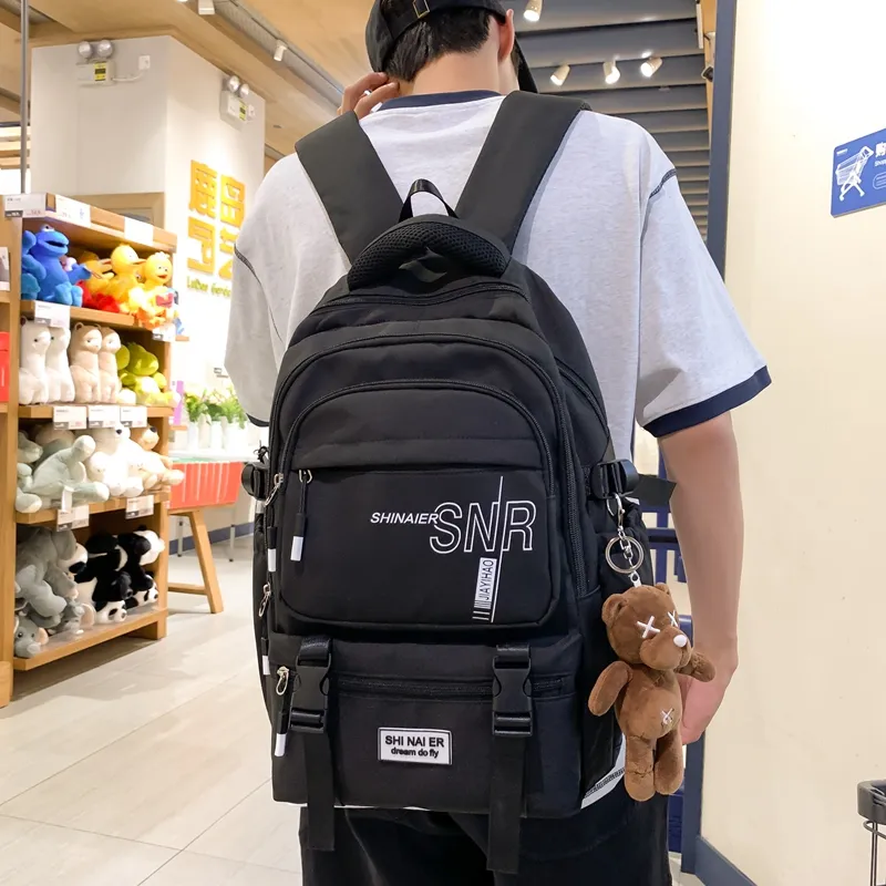 GOBLIN SHARKS 1759 Nylon Backpack Unisex Black/Red White Blue/Pink/Brown Green-3