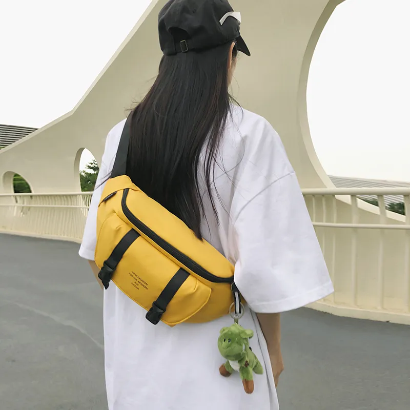 GOBLIN SHARKS 1759 Nylon Sling Bag Regular Unisex Black/Yellow/Green/Blue/Burgundy-3