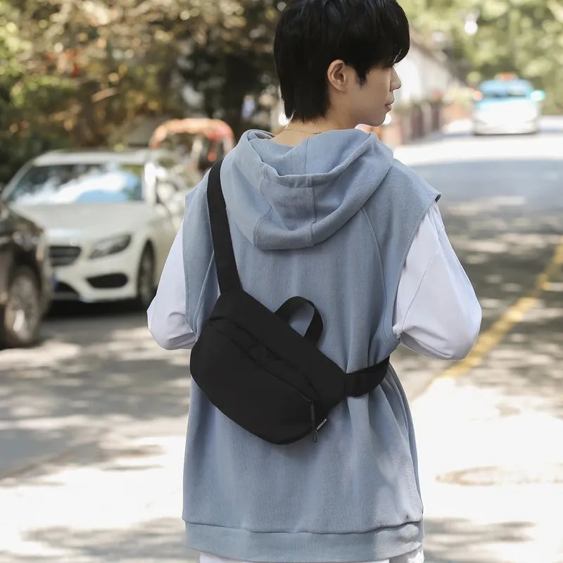 GOBLIN SHARKS 1759 Nylon Backpack Crossbody Bag Sling Bag Unisex White/Black/Gray/Khaki/Green/Orange-7